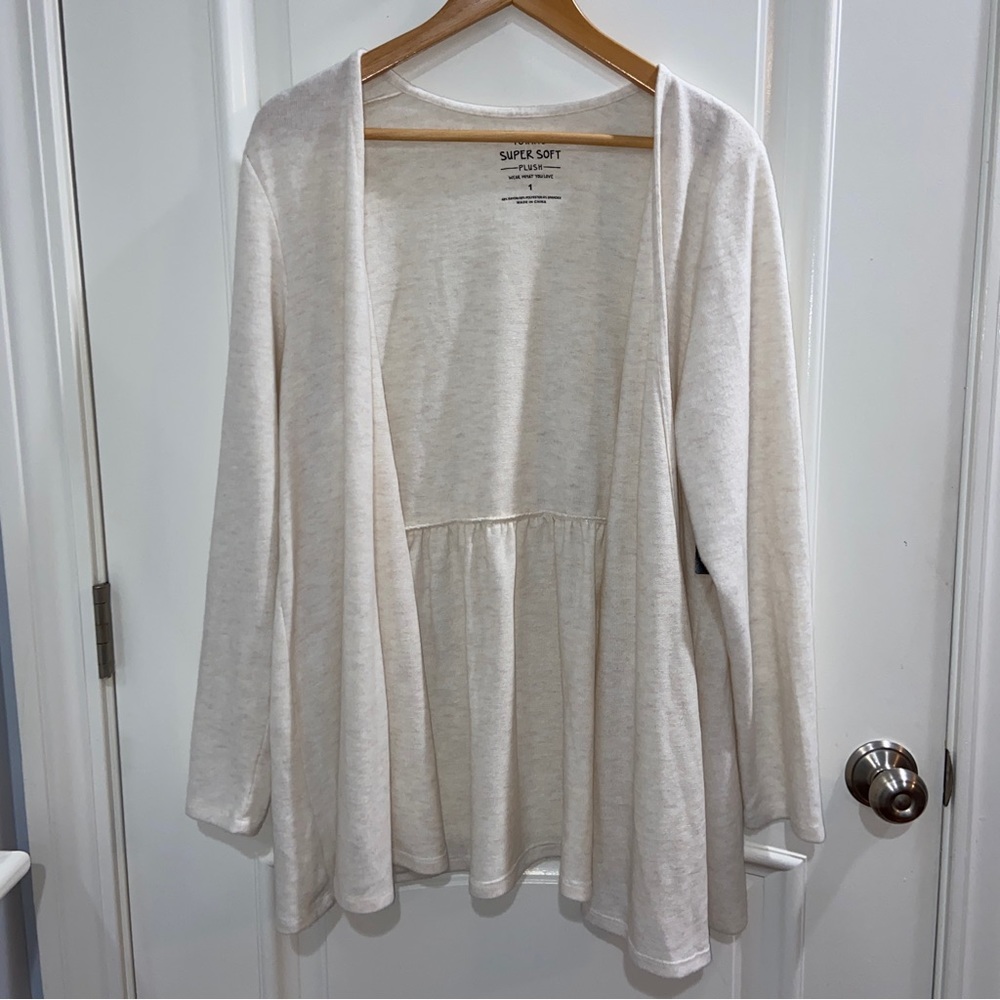 Nwt Torrid Super Soft Cream Drape Front Cardigan,… - image 7